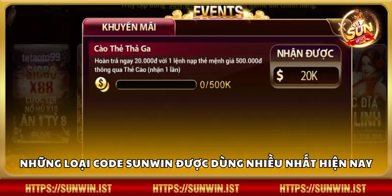 Những loại code Sunwin được dùng nhiều nhất hiện nay